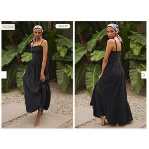 By Anthropologie The Marisol Smocked Gauze Maxi Dress SIZE XL